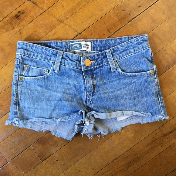 low rise cut off jean shorts
